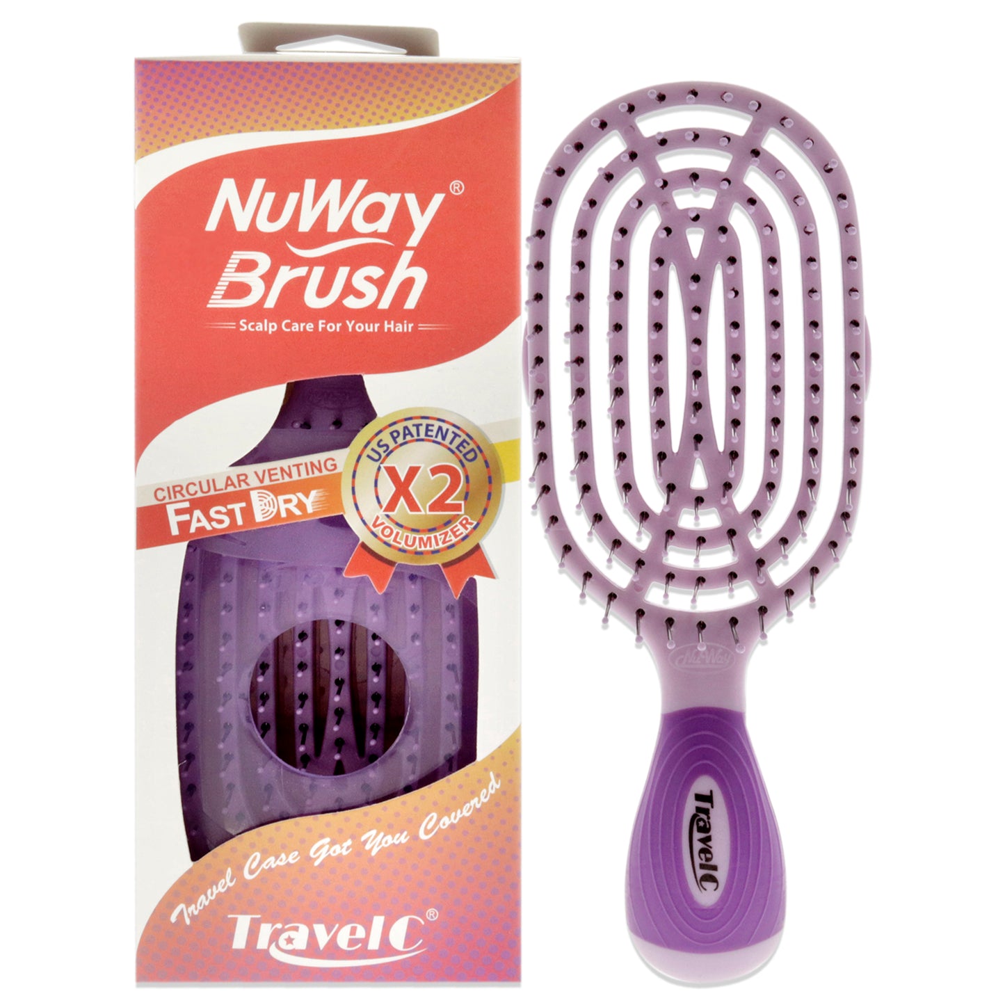 Patented Curved and Vented TravelC - Purple