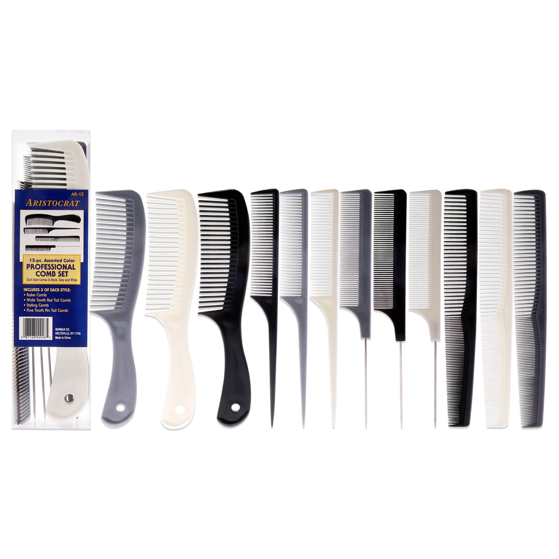 Assorted Color Professional Comb Set