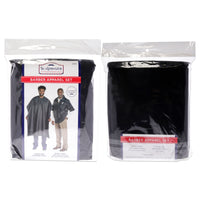 Barber Jacket and Cutting Cap Set - Black