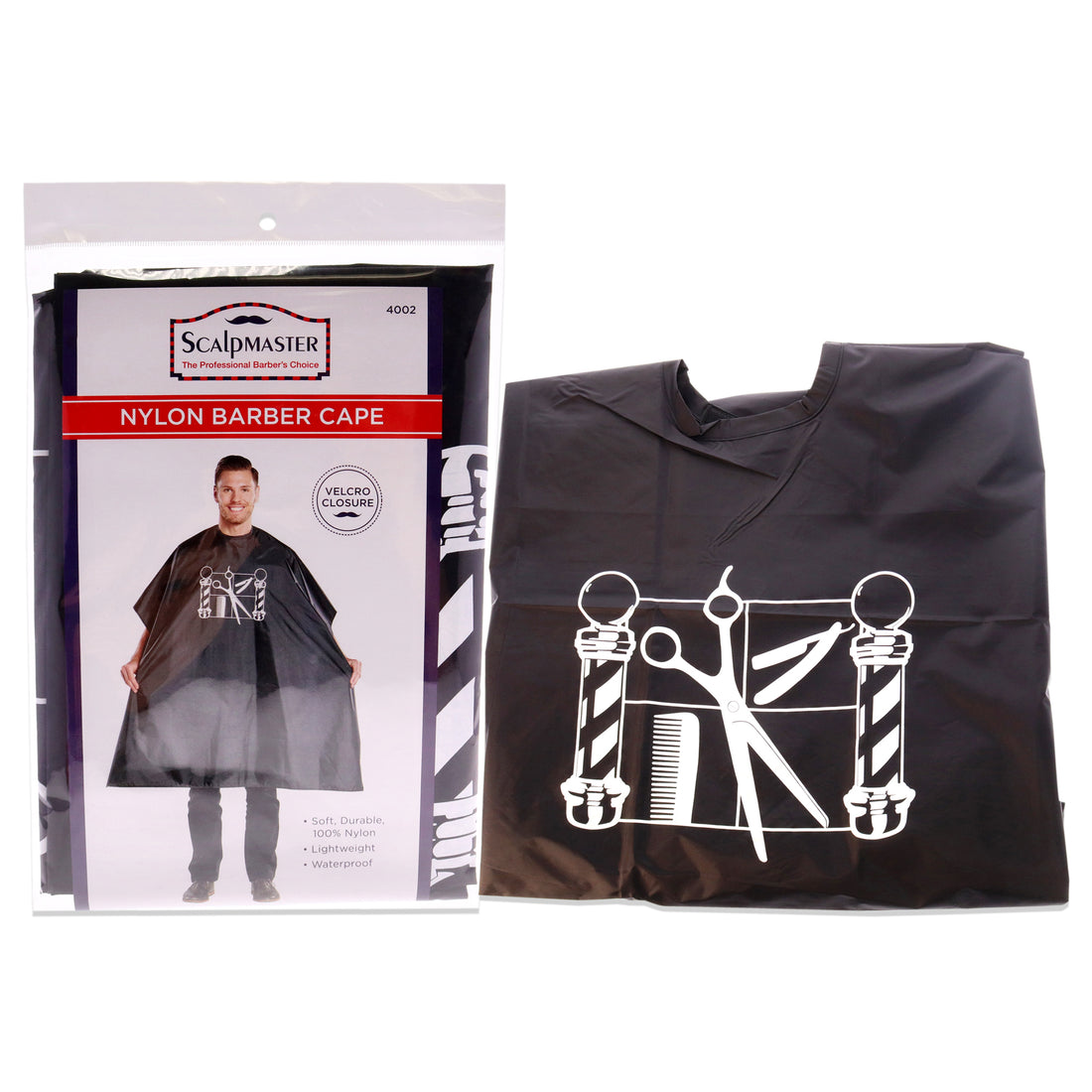 Nylon Barber Cape With V Closure Durable Water Proof
