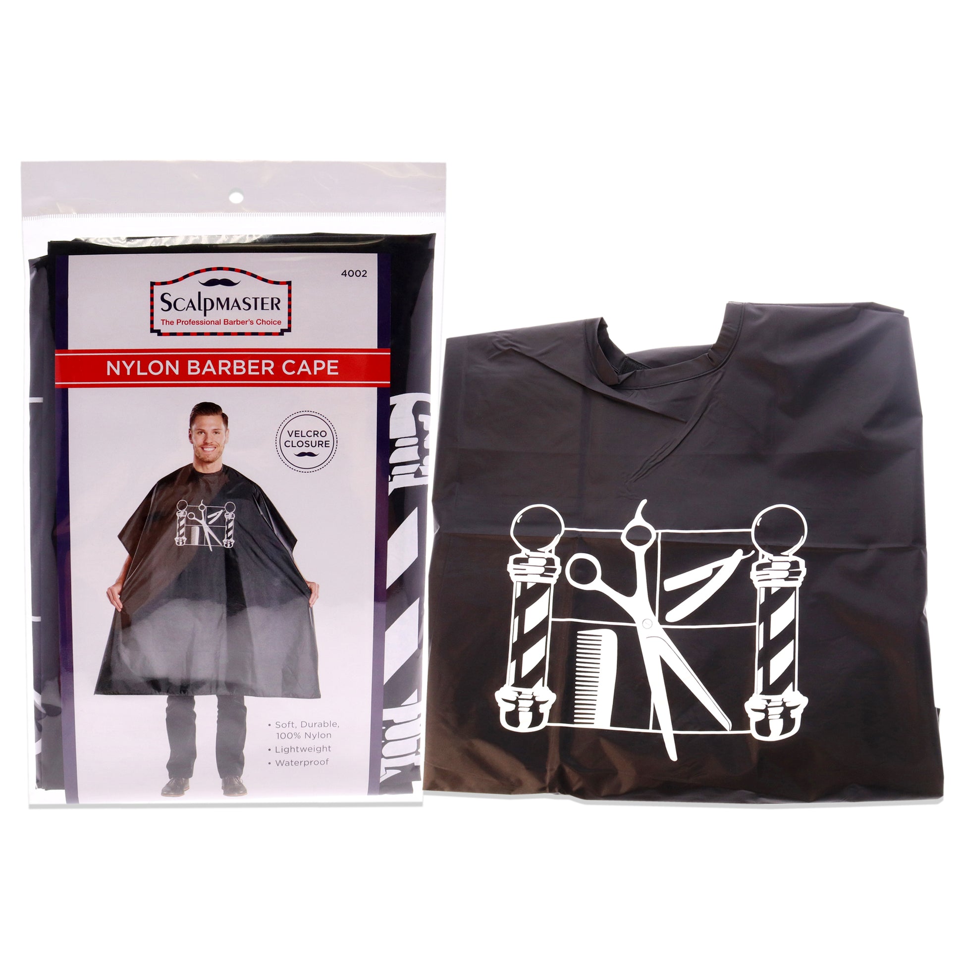 Nylon Barber Cape With V Closure Durable Water Proof