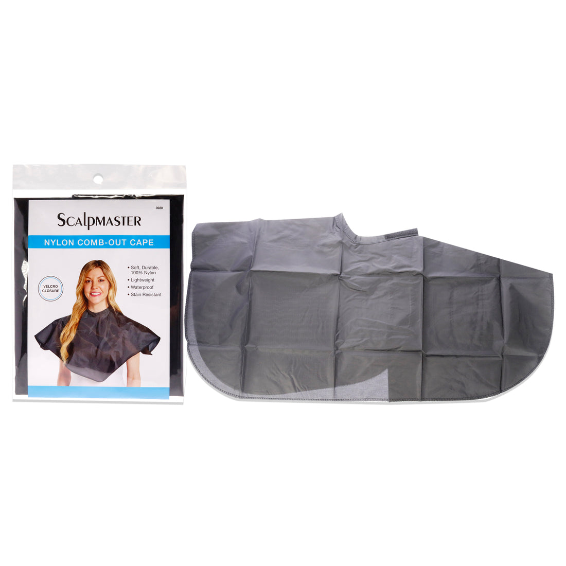 Nylon Comb-Out Cape - Black