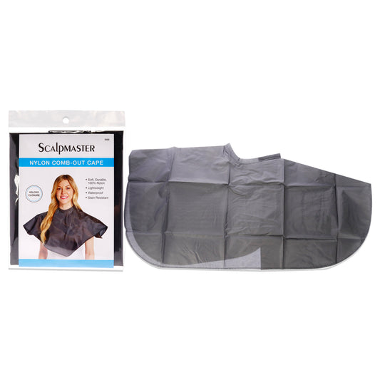 Nylon Comb-Out Cape - Black by Scalpmaster for Unisex - 1 Pc Apron
