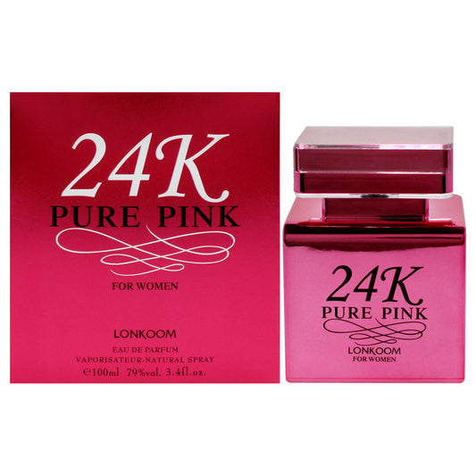24K Pure Pink by Lonkoom for Women - 3.4 oz EDP Spray