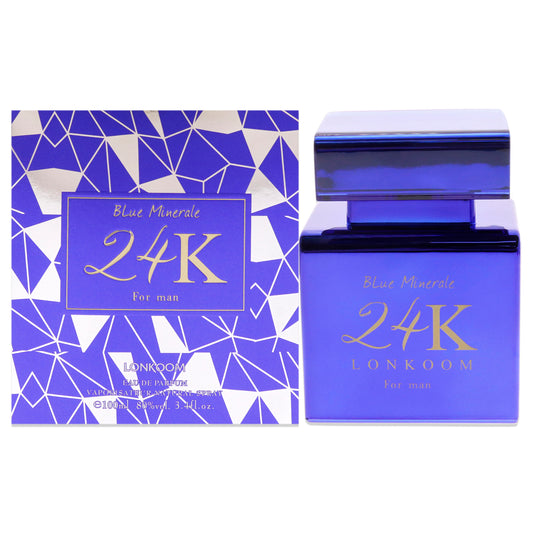 24K Blue Minerale by Lonkoom for Men - 3.4 oz EDP Spray