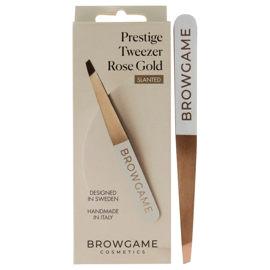 Prestige Slanted Tweezer - Rose gold
