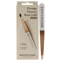 Prestige Slanted Tweezer - Rose gold