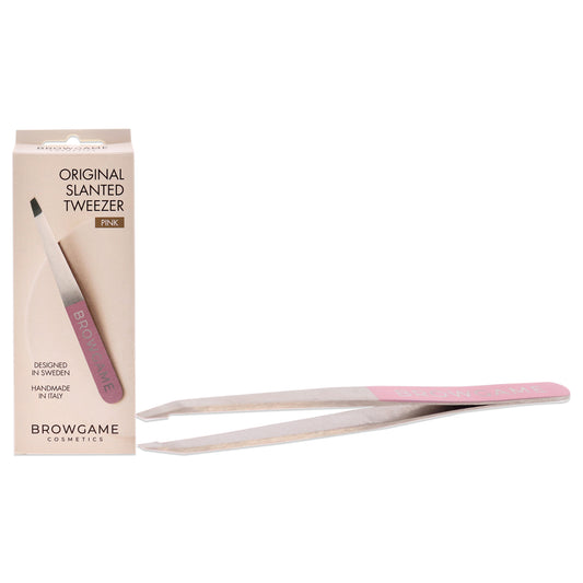 Original Slanted Tweezer - Pink by Browgame for Unisex - 1 Pc Tweezer