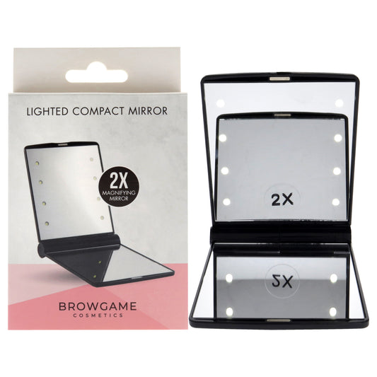 Lighted Compact Mirror by Browgame for Women - 1 Pc Mirror