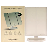 Tri Folded Lighted Mirror