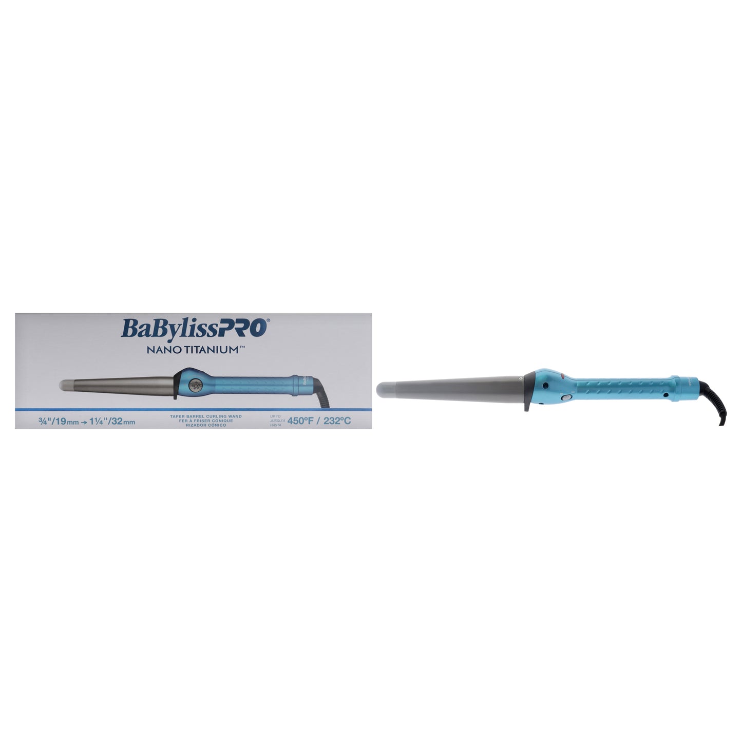 Nano Titanium Taper Barrel Curling Iron - BNT125TB