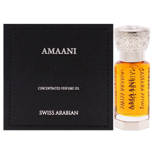 Amaani by Swiss Arabian for Unisex - 0.4 oz Parfum Oil Rollerball