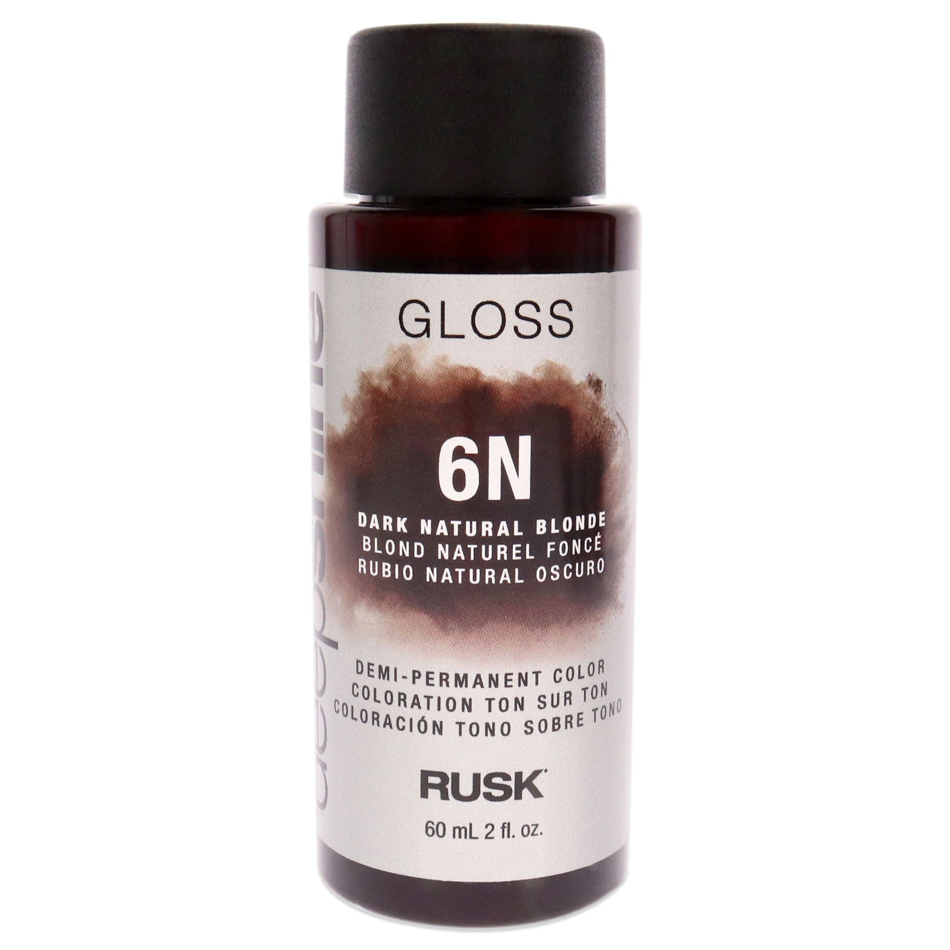 Deepshine Gloss Demi-Permanent Color - 6N Dark Natural Blonde by Rusk for Unisex - 2 oz Hair Color