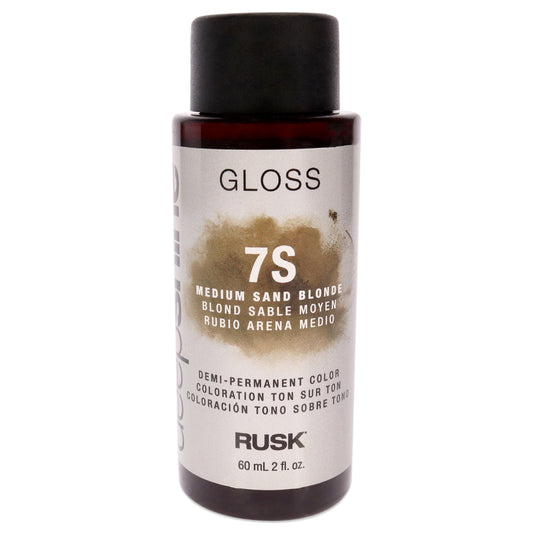 Deepshine Gloss Demi-Permanent Color - 7S Medium Sand Blonde by Rusk for Unisex - 2 oz Hair Color