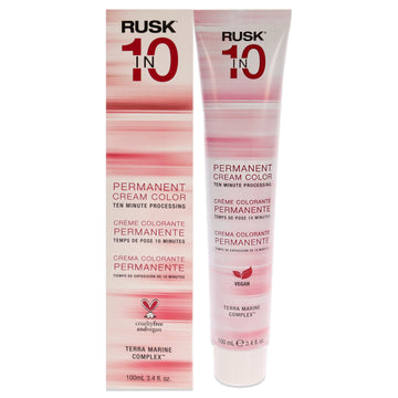 Permanent Cream Color In10 - 4N Medium Natural Brown by Rusk for Unisex - 3.4 oz Hair Color