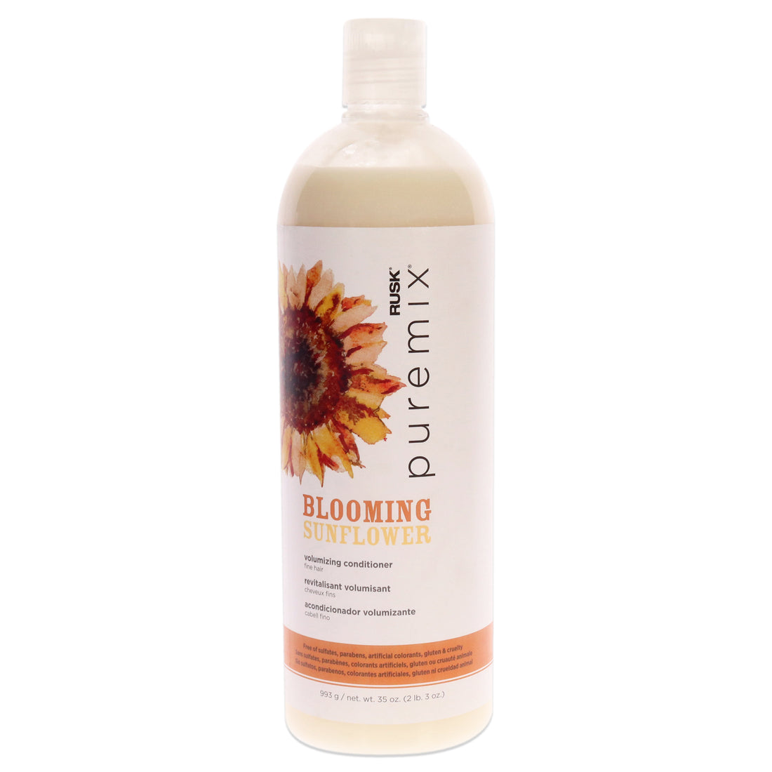 Rusk Puremix Blooming Sunflower Volumizing Conditioner - Fine Hair