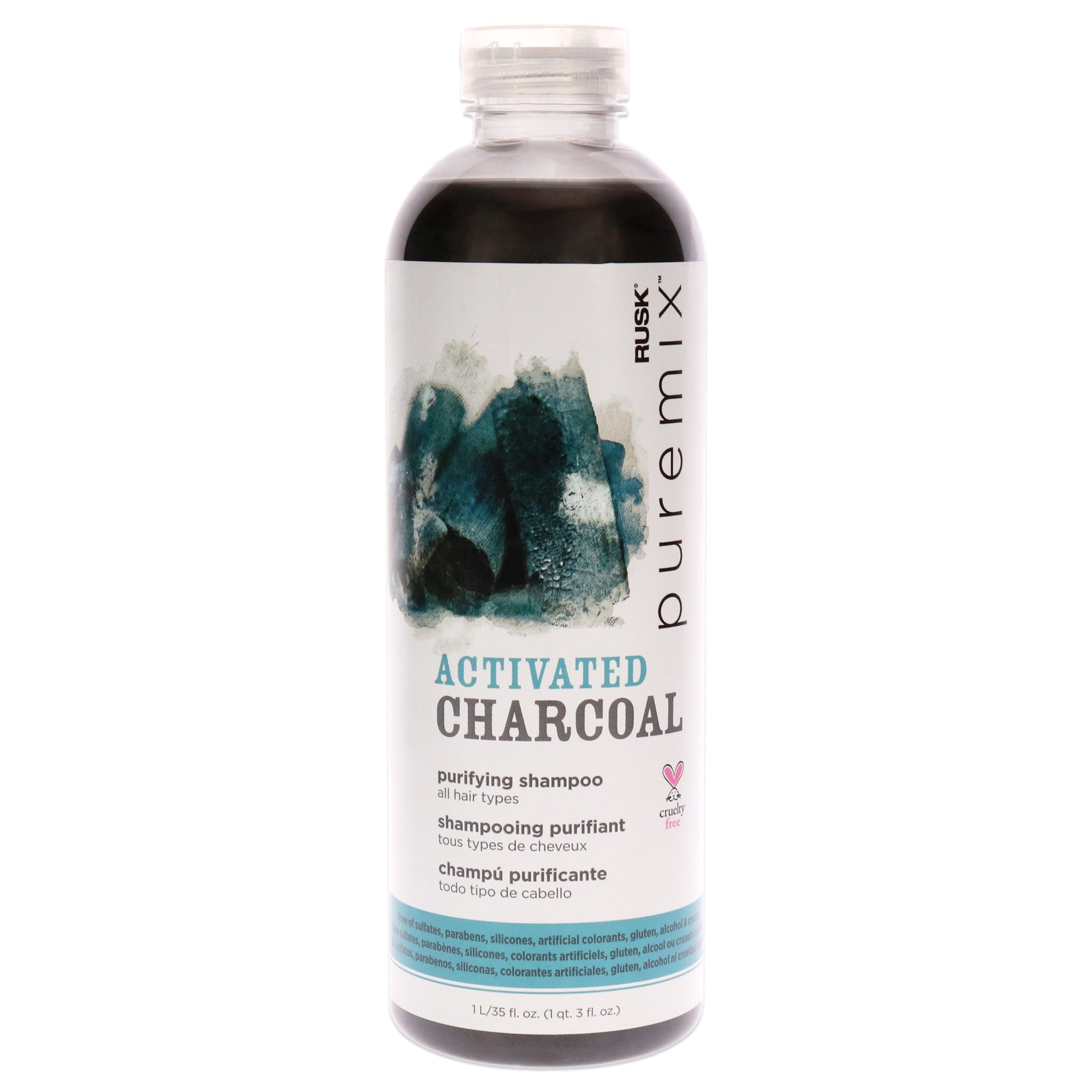 Puremix Activated Charcoal Purifying Shampoo by Rusk for Unisex - 35 oz Shampoo