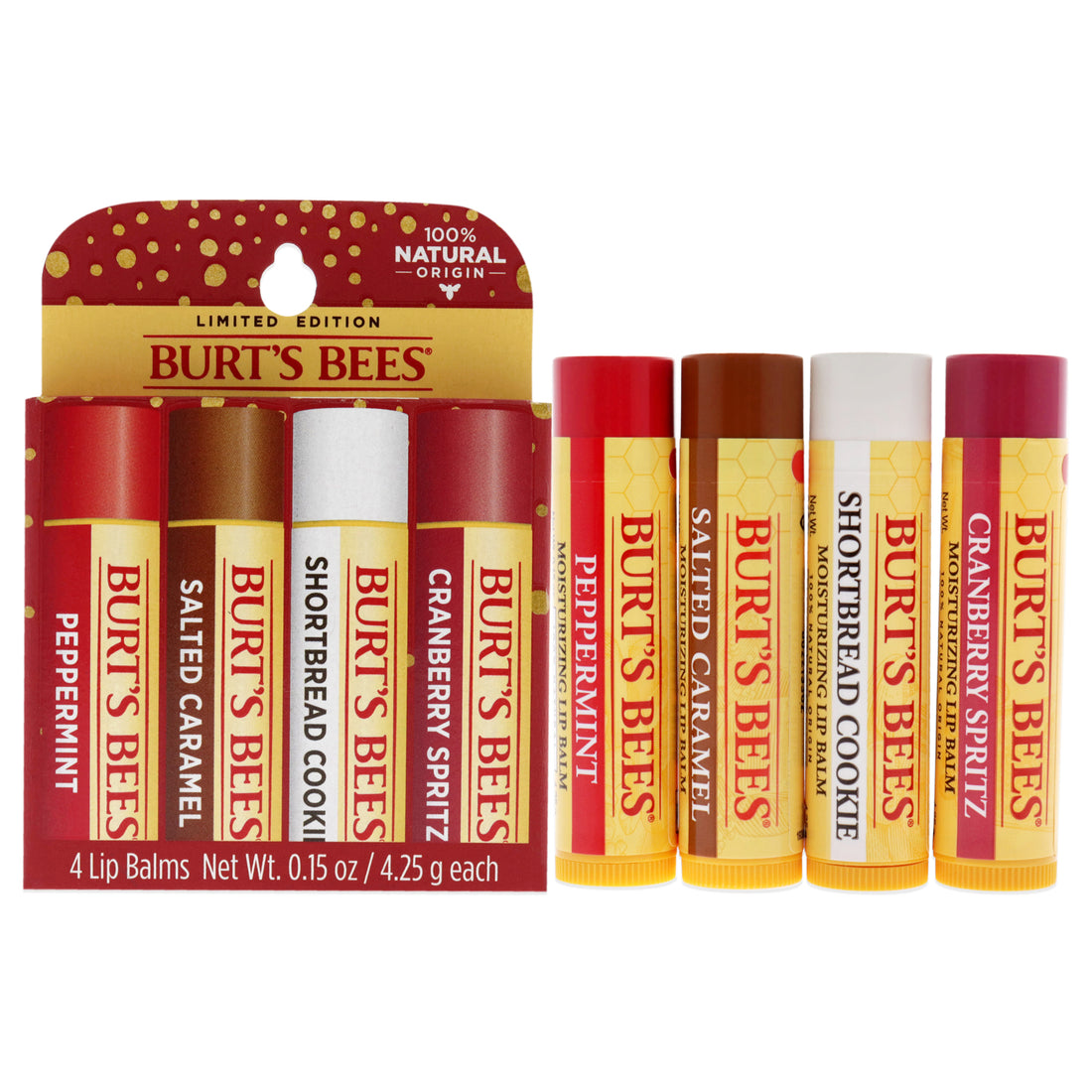 Burts Bees Lip Balm Festive Fix 4-Pack - 2022