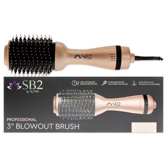 Professional Blowout Brush - Rose Gold by Sutra for Unisex - 3 Inch Hair Brush