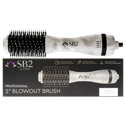 Professional Blowout Brush - Marble by Sutra for Unisex - 2 Inch Hair Brush