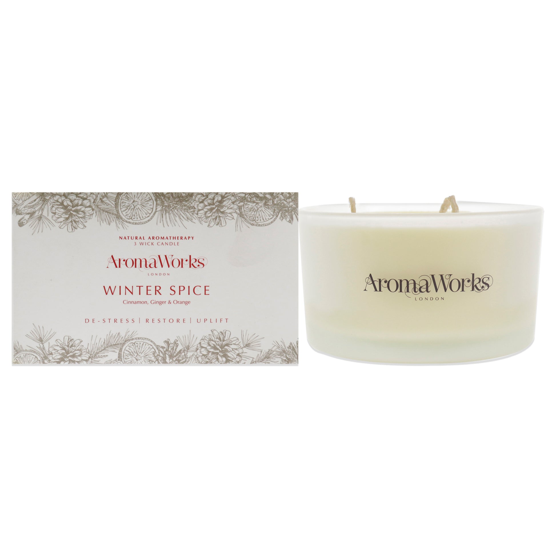 Winter Spice 3 Wick by Aromaworks for Unisex - 14.1 Pc Candle