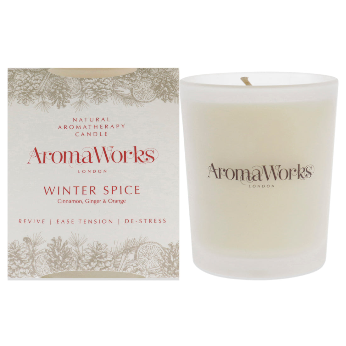 Winter Spice 10cl - Cinnamon Ginger and Orange by Aromaworks for Unisex - 1 Pc Candle