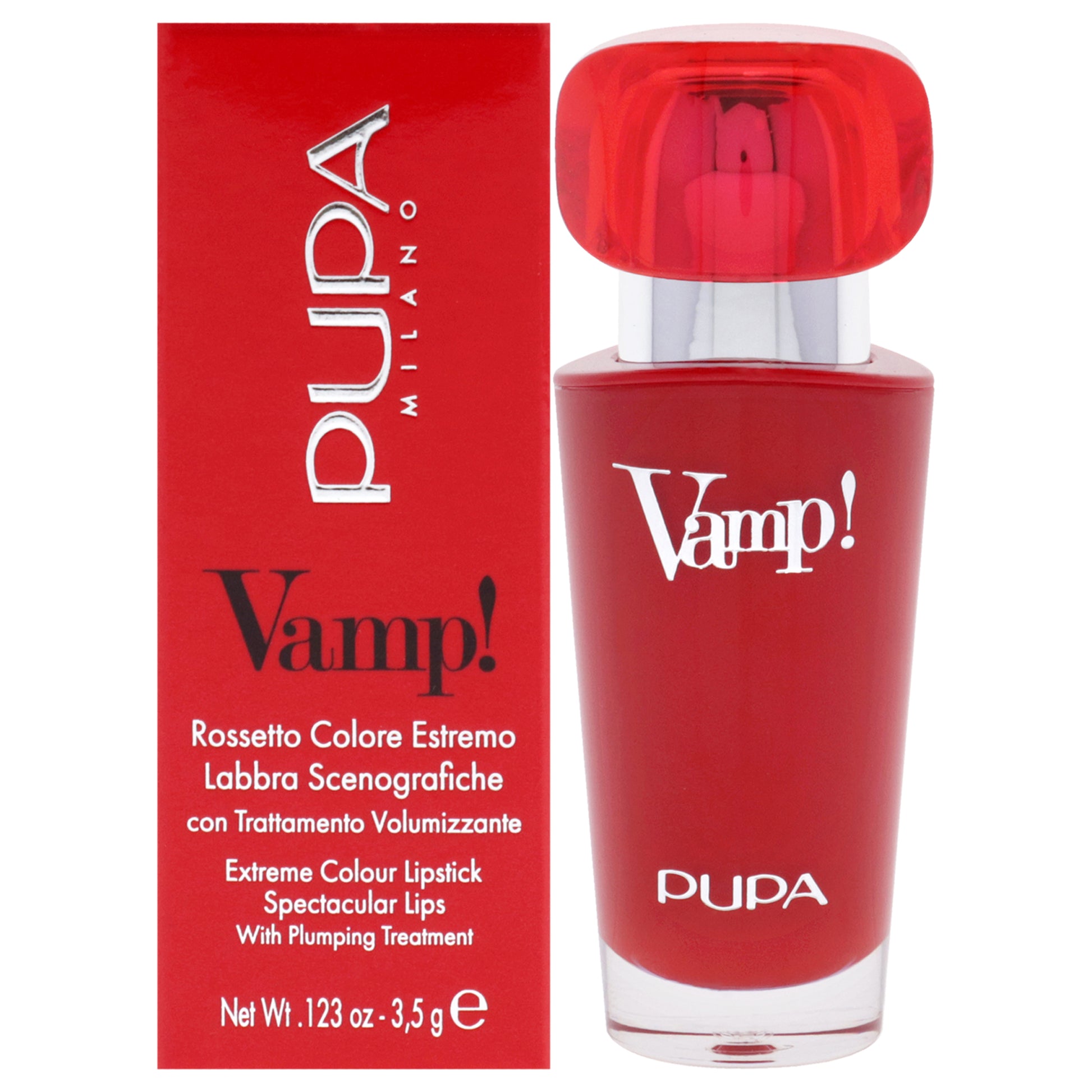 Pupa Milano Vamp! Extreme Colour Lipstick with Plumping Treatment