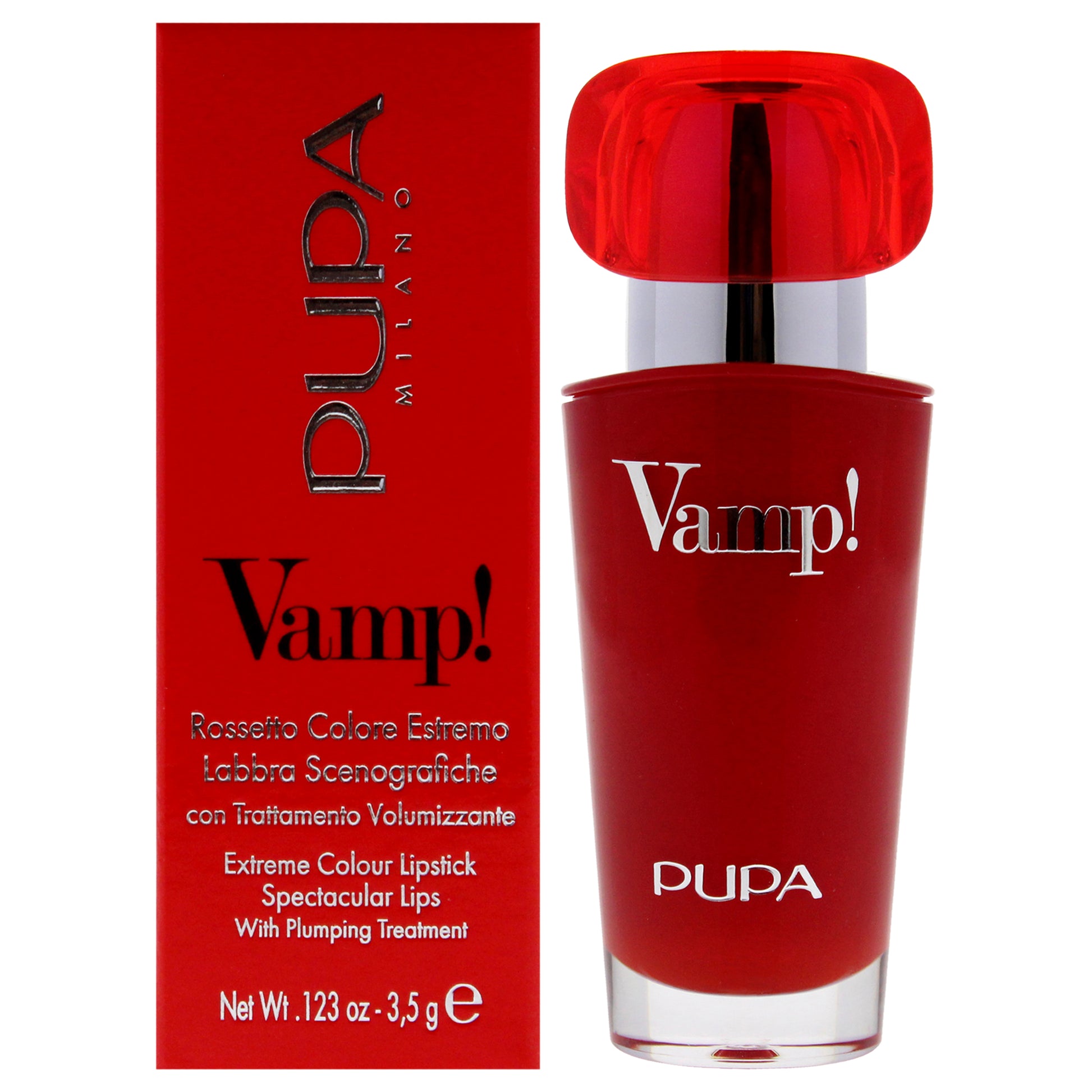 Pupa Milano Vamp! Extreme Colour Lipstick with Plumping Treatment