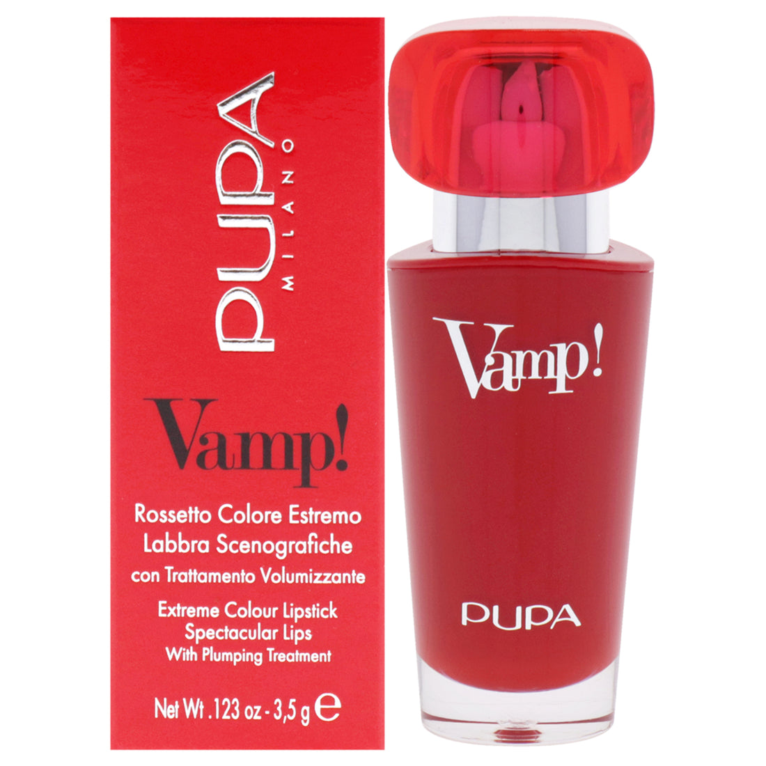 Vamp! Extreme Colour Lipstick with Plumping Treatment - 303 Iconic Red