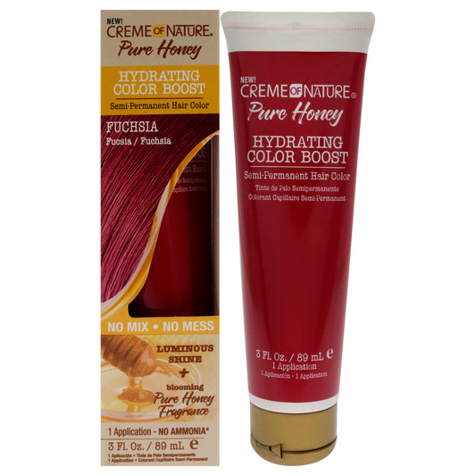 Pure Honey Hydrating Color Boost Semi-Permanent Hair Color - Fuchsia by Creme of Nature for Unisex - 3 oz Hair Color