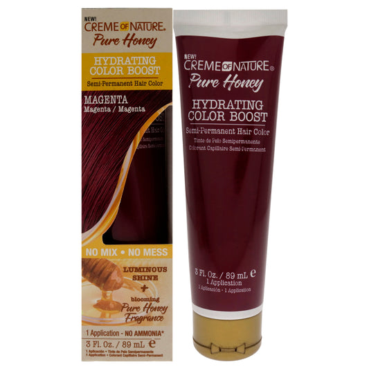 Pure Honey Hydrating Color Boost Semi-Permanent Hair Color - Magenta by Creme of Nature for Unisex - 3 oz Hair Color