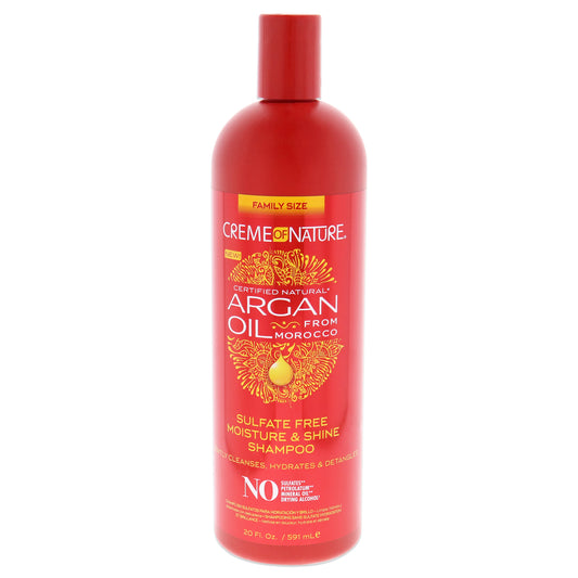 Argan Oil Sulfate-free Moisture and Shine Shampoo by Creme of Nature for Unisex - 20 oz Shampoo