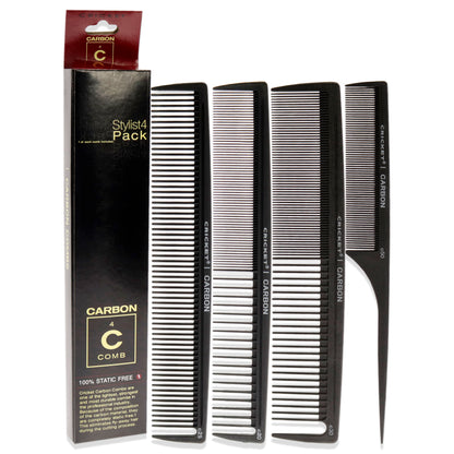 Carbon Comb Stylish 4-Pack Gift Set