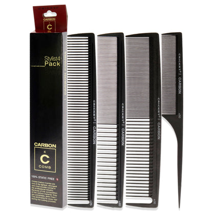 Carbon Comb Stylish 4-Pack Gift Set