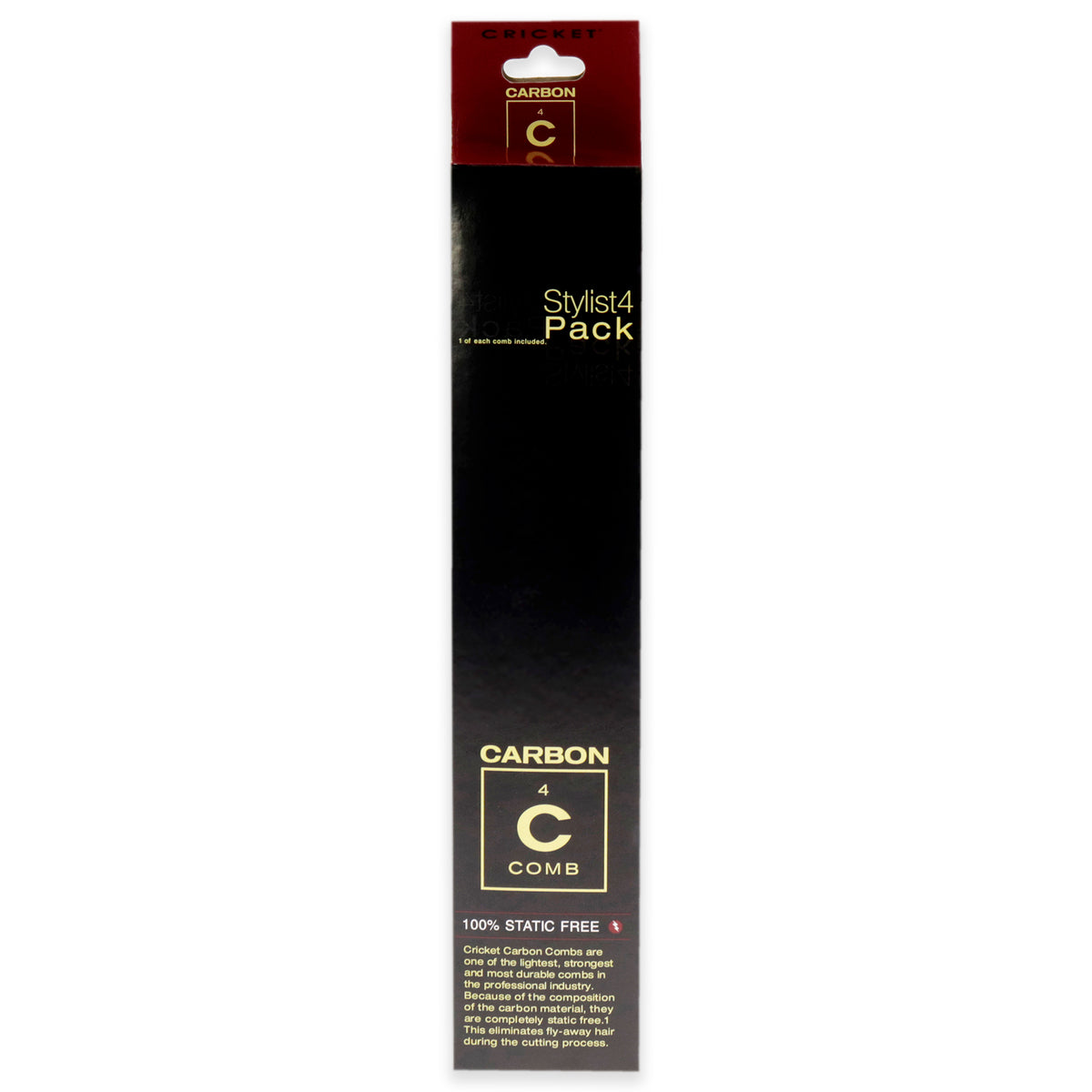 Carbon Comb Stylish 4-Pack Gift Set