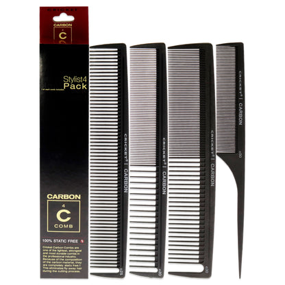 Carbon Comb Stylish 4-Pack Gift Set