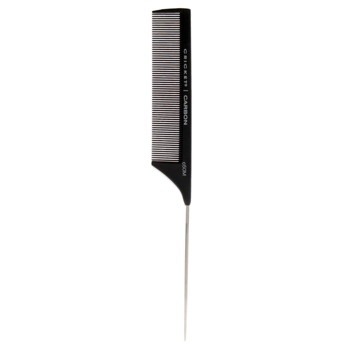 Carbon Comb Seamless Fine Tooth Pattern Metal Rattail - C50M