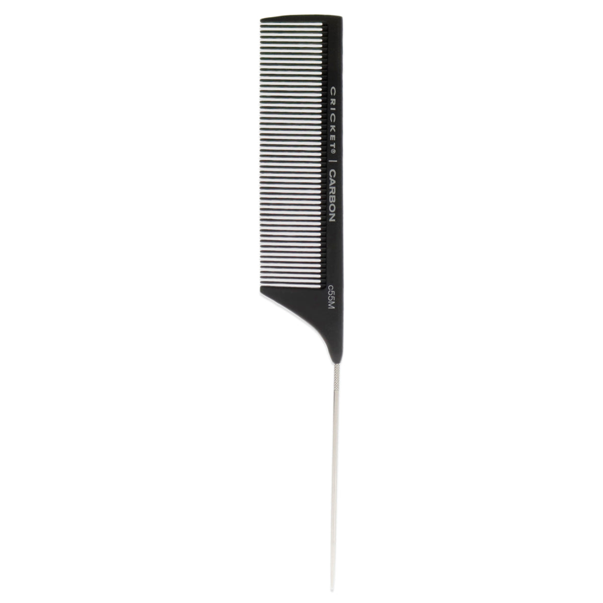 Carbon Comb Seamless Medium Tooth Pattern Metal Rattail - C5