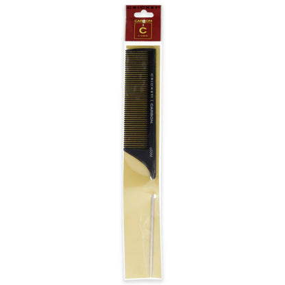Carbon Comb Seamless Medium Tooth Pattern Metal Rattail - C5