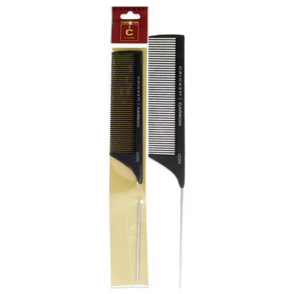 Carbon Comb Seamless Medium Tooth Pattern Metal Rattail - C5