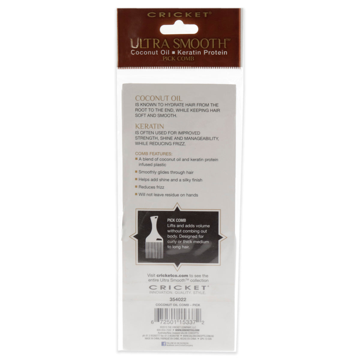 Ultra Smooth Coconut Pick Comb