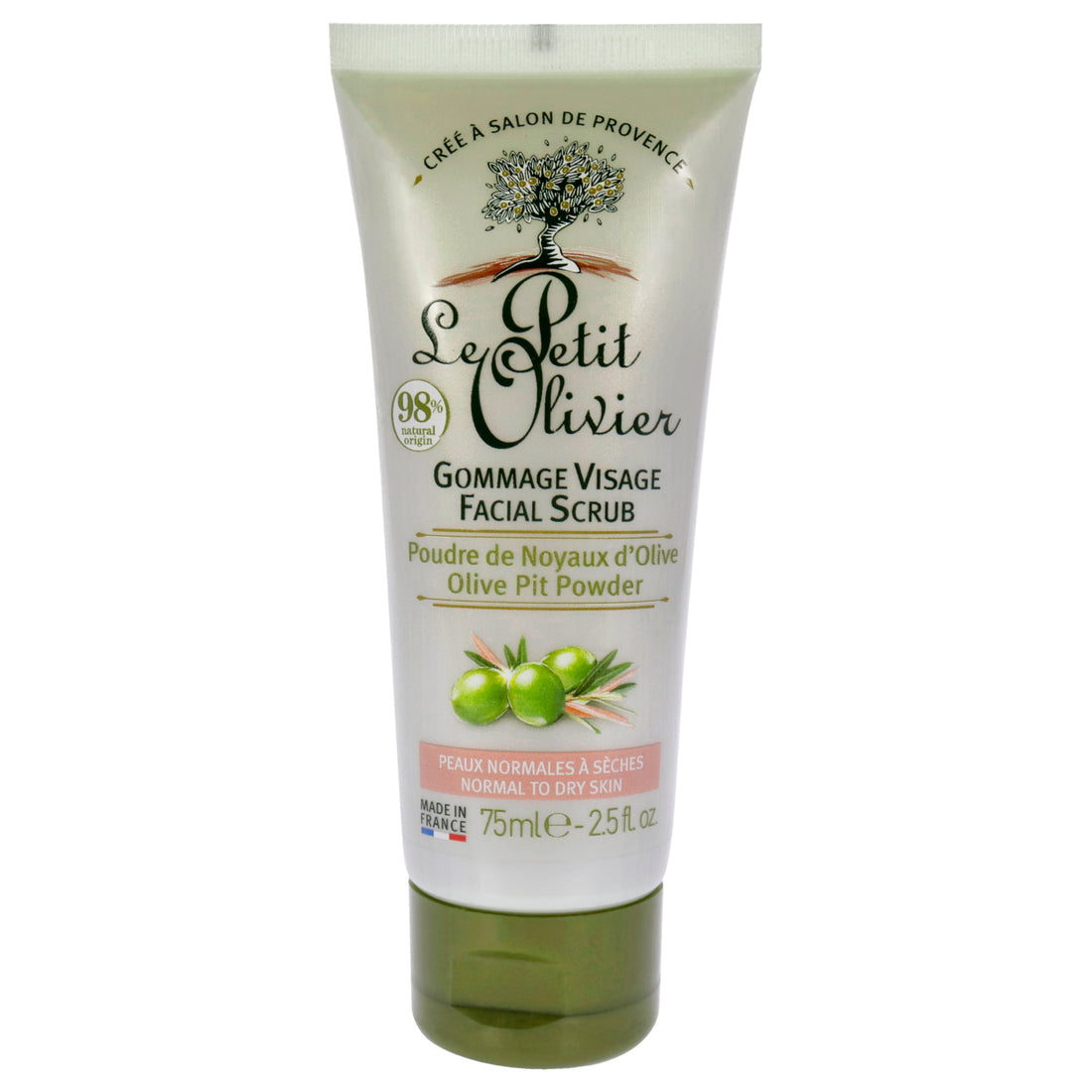 Facial Scrub for Normal to Dry Skin - Olive Pit Powder