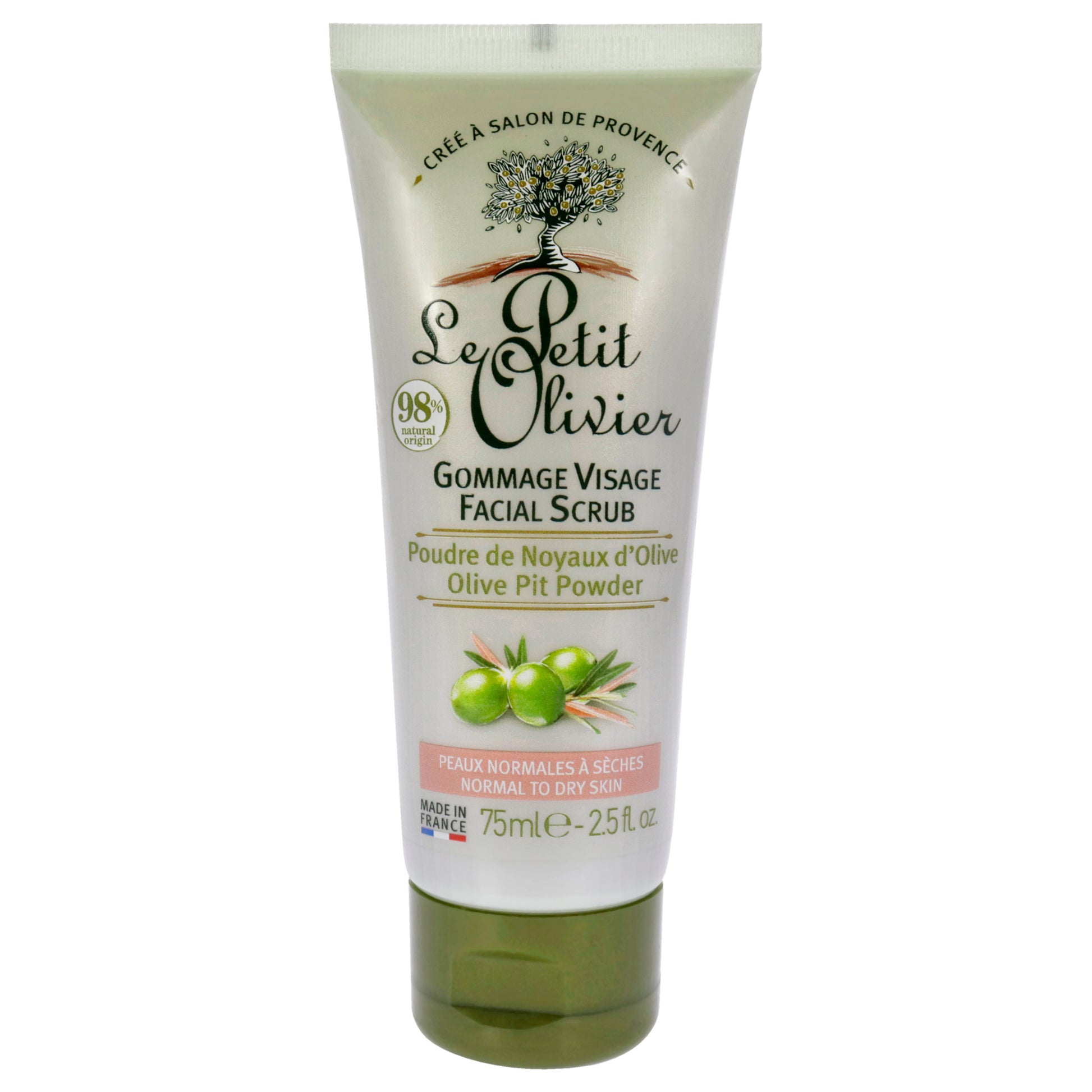 Facial Scrub for Normal to Dry Skin - Olive Pit Powder