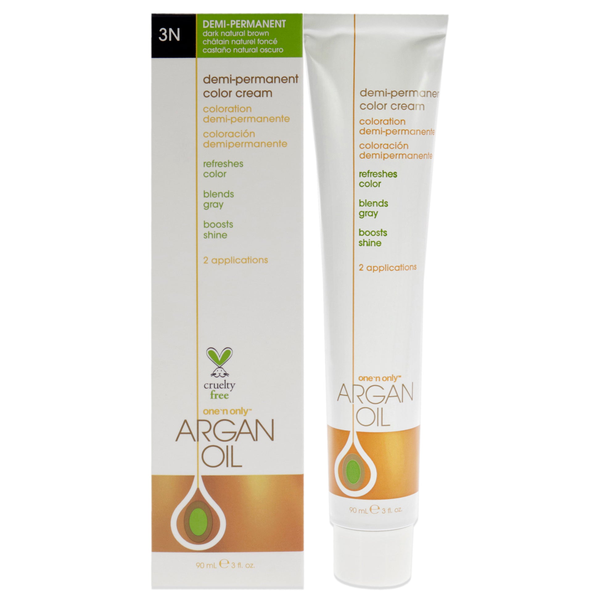 Argan Oil Demi-Permanent Color Cream - 3N Dark Natural Brown