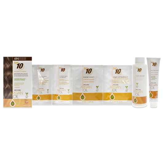 Argan Oil Fast 10 Permanent Hair Color Kit - 6N Natural Dark Blonde