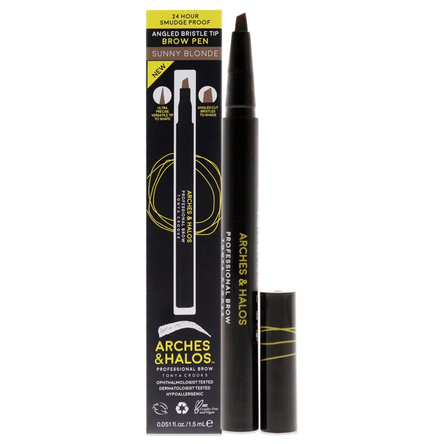 Arches and Halos Angled Bristle Tip Waterproof Brow Pen