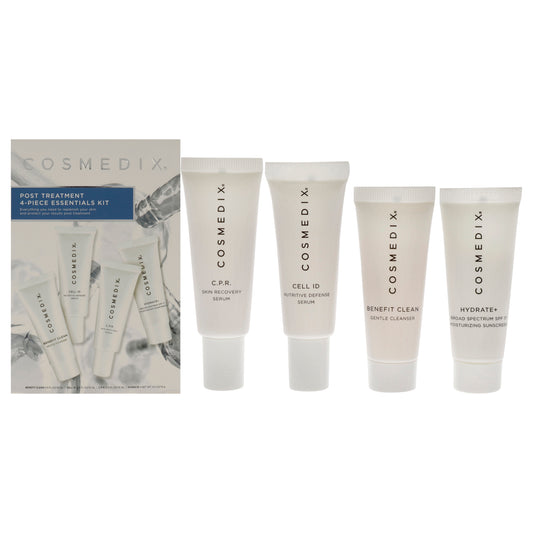 Post Treatment Essentials Kit by CosMedix for Unisex - 4 Pc Kit 0.5oz Benefit Clean, 0.5oz Cell ID, 0.5oz C.P.R., 0.5oz Hydrate Plus