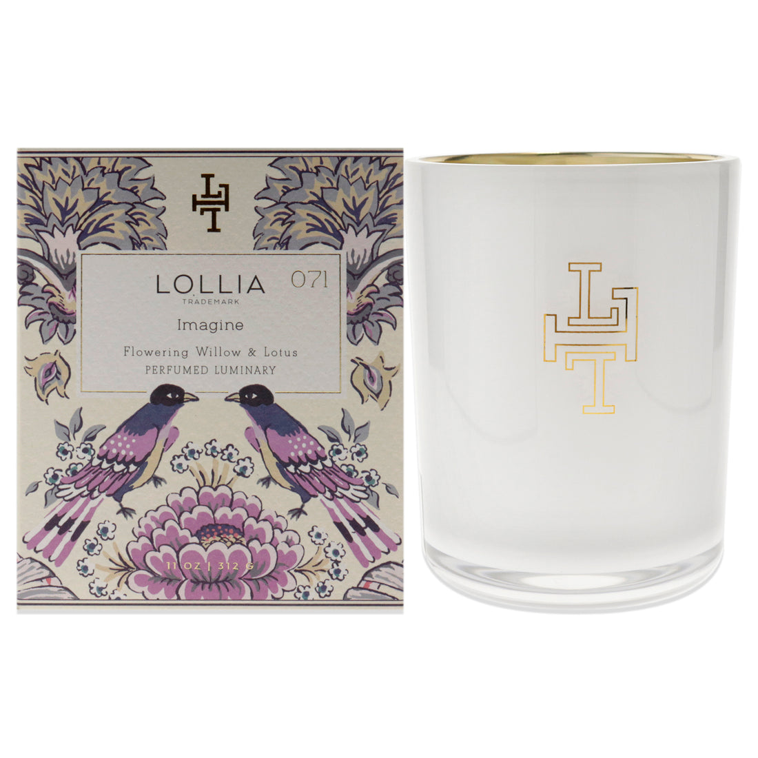 Imagine Perfumed Luminary Candle by Lollia for Unisex - 11 oz Candle