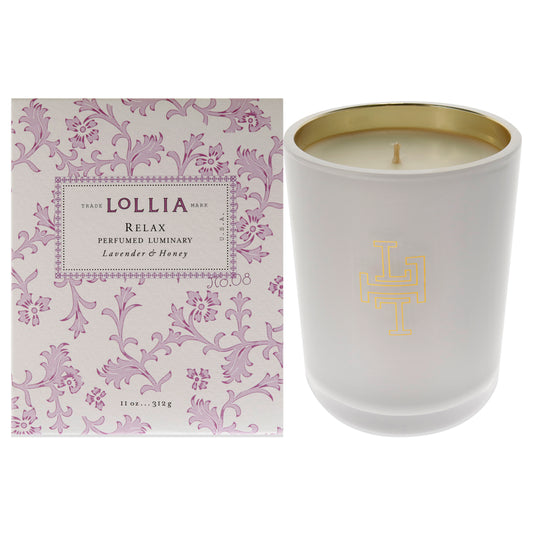 Relax Perfumed Luminary Candle by Lollia for Unisex - 11 oz Candle