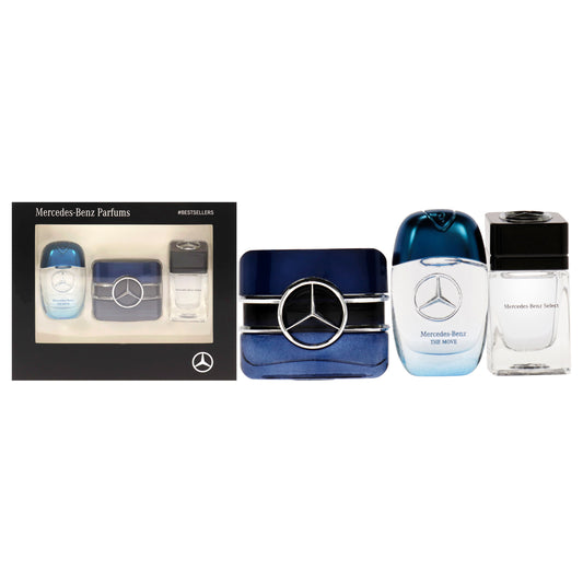 Mercedes-Benz Best Coffret by Mercedes-Benz for Men - 3 Pc Mini Gift Set 0.24oz Mercedes-Benz The Move, 0.2oz Mercedes-Benz Sign, 0.24oz Mercedes-Benz Select